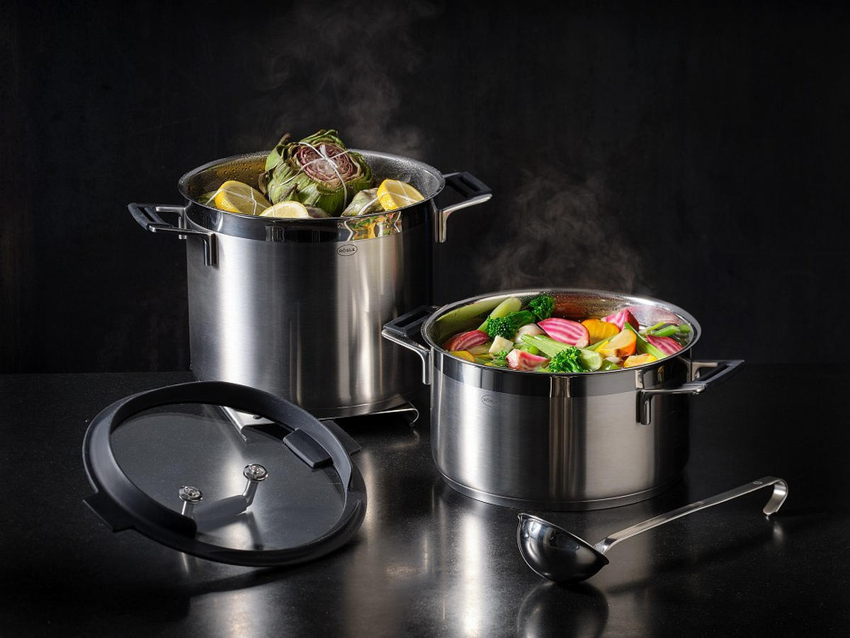 KOCHTOPF Silence Pro 5,8 L  - Edelstahlfarben, Basics, Metall (34,5/25,5/19cm) - Rösle