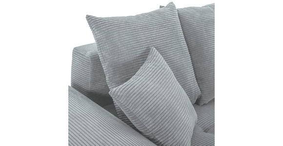BIGSOFA Cord Hellgrau - Eichefarben/Hellgrau, KONVENTIONELL, Holz/Textil (270/72/109cm) - Carryhome