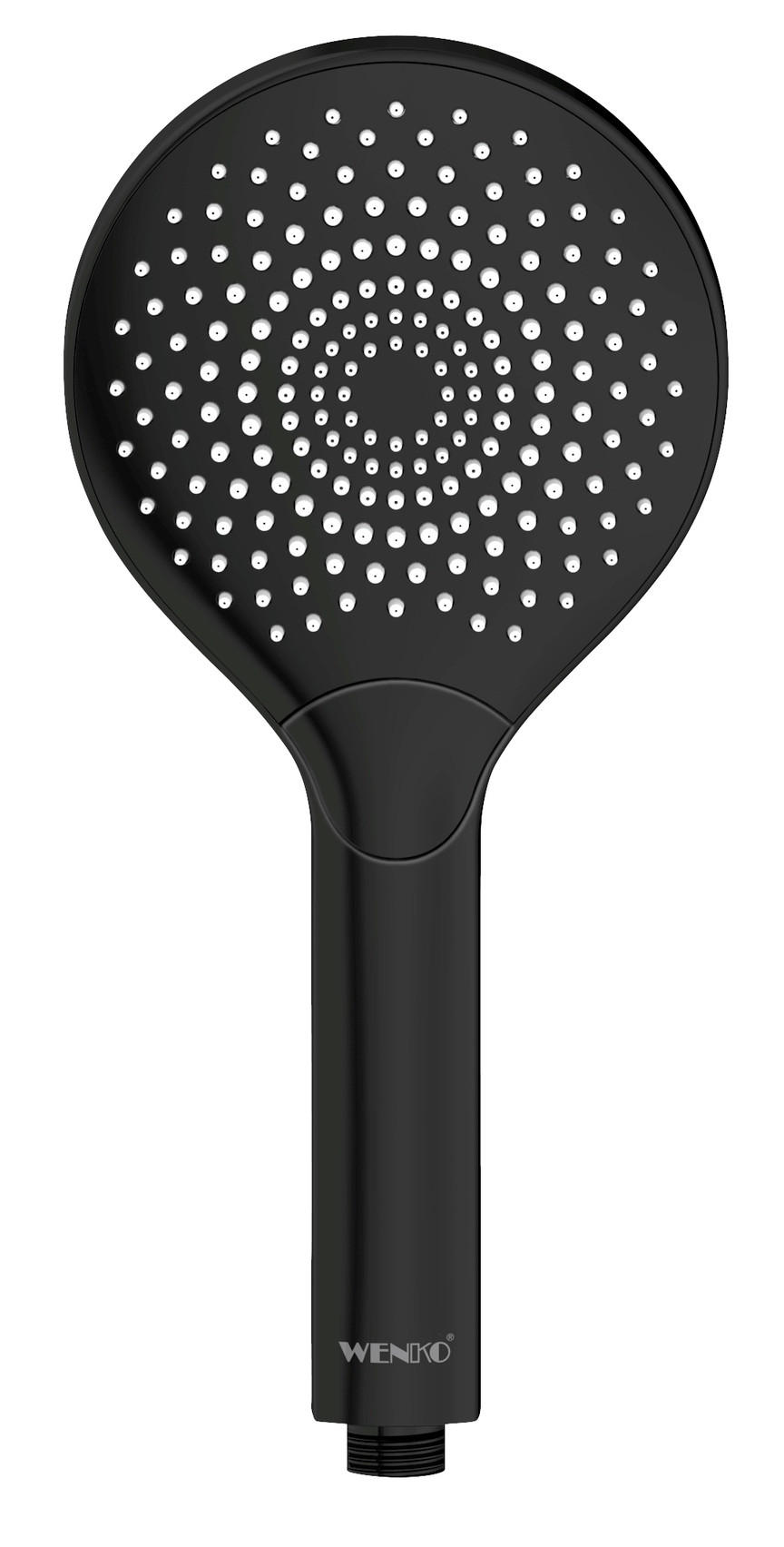 SPRCHOVÁ HLAVICA BEZ HADICE   - čierna, Basics, plast (12cm) - Wenko