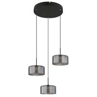LED FÜGGŐLÁMPA 40/150 cm  - fekete/átlátszó, Design, műanyag/Üveg (40/150cm)