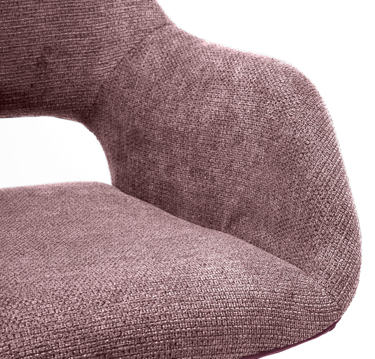 ARMLEHNSTUHL  Stoffauswahl, Typenauswahl, inklusive Armlehnen, abwischbar, Sitzfläche 180° drehbar Flachgewebe, Mikrofaser  - Bordeaux/Schwarz, Design, Holz/Textil (56/86/64cm) - Lomoco