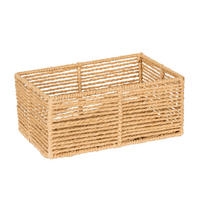 AUFBEWAHRUNGSKÖRBCHEN  - Beige, Basics, Naturmaterialien (24,5/10/15cm) - Wenko