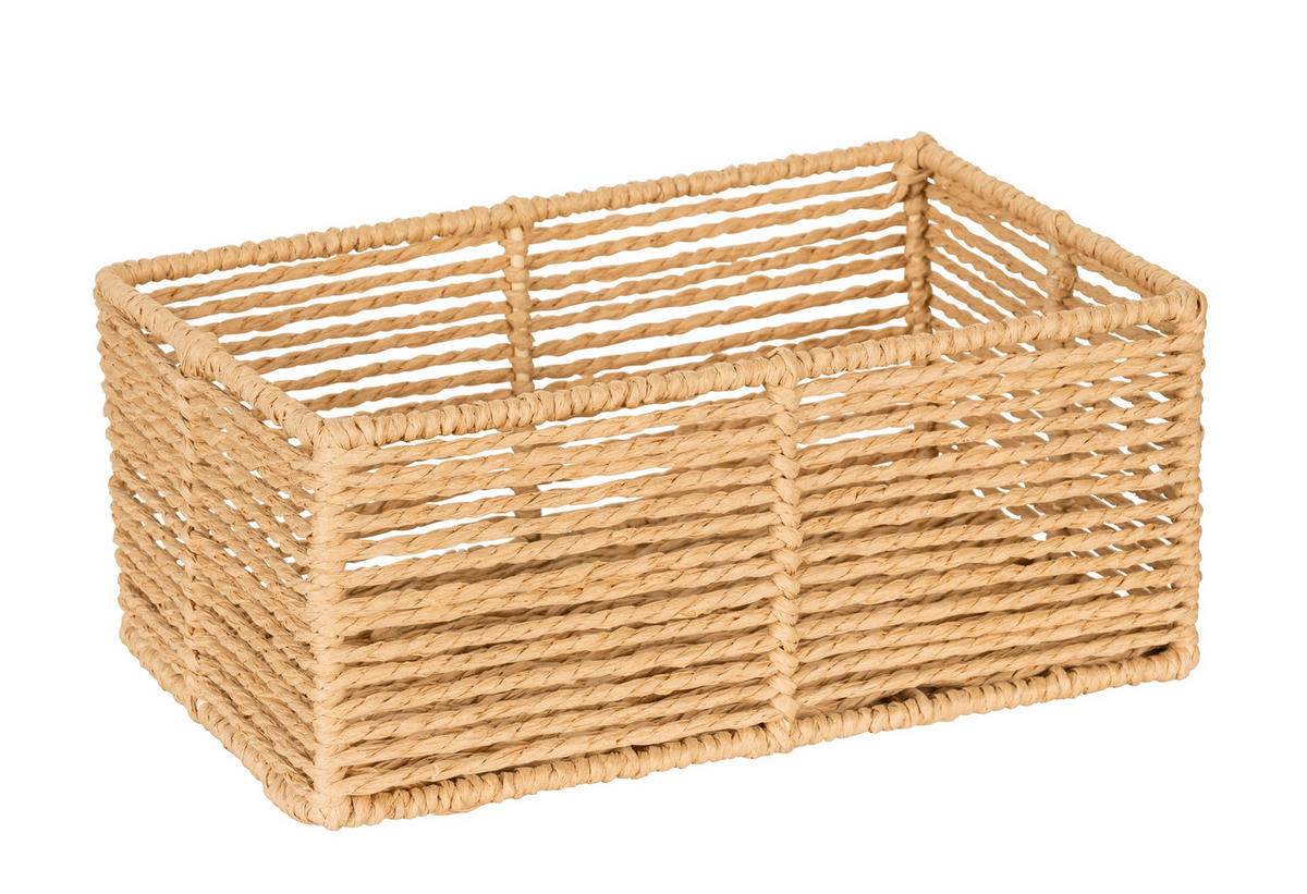 AUFBEWAHRUNGSKÖRBCHEN  - Beige, Basics, Naturmaterialien (24,5/10/15cm) - Wenko