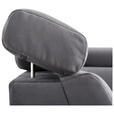 ECKSOFA Dunkelgrau Mikrofaser  - Chromfarben/Dunkelgrau, KONVENTIONELL, Textil/Metall (206/271cm) - Carryhome