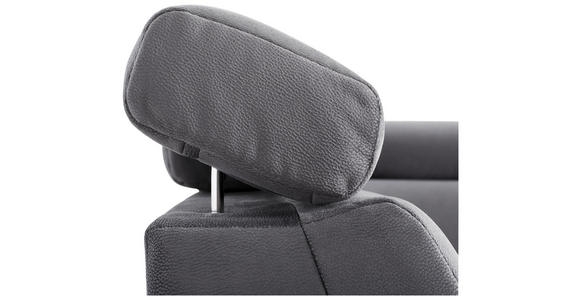 ECKSOFA Dunkelgrau Mikrofaser  - Chromfarben/Dunkelgrau, KONVENTIONELL, Textil/Metall (206/271cm) - Carryhome