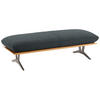 HOCKERBANK in Holz, Textil Blau  - Blau/Schwarz, Design, Holz/Textil (150/43/60cm) - Dieter Knoll