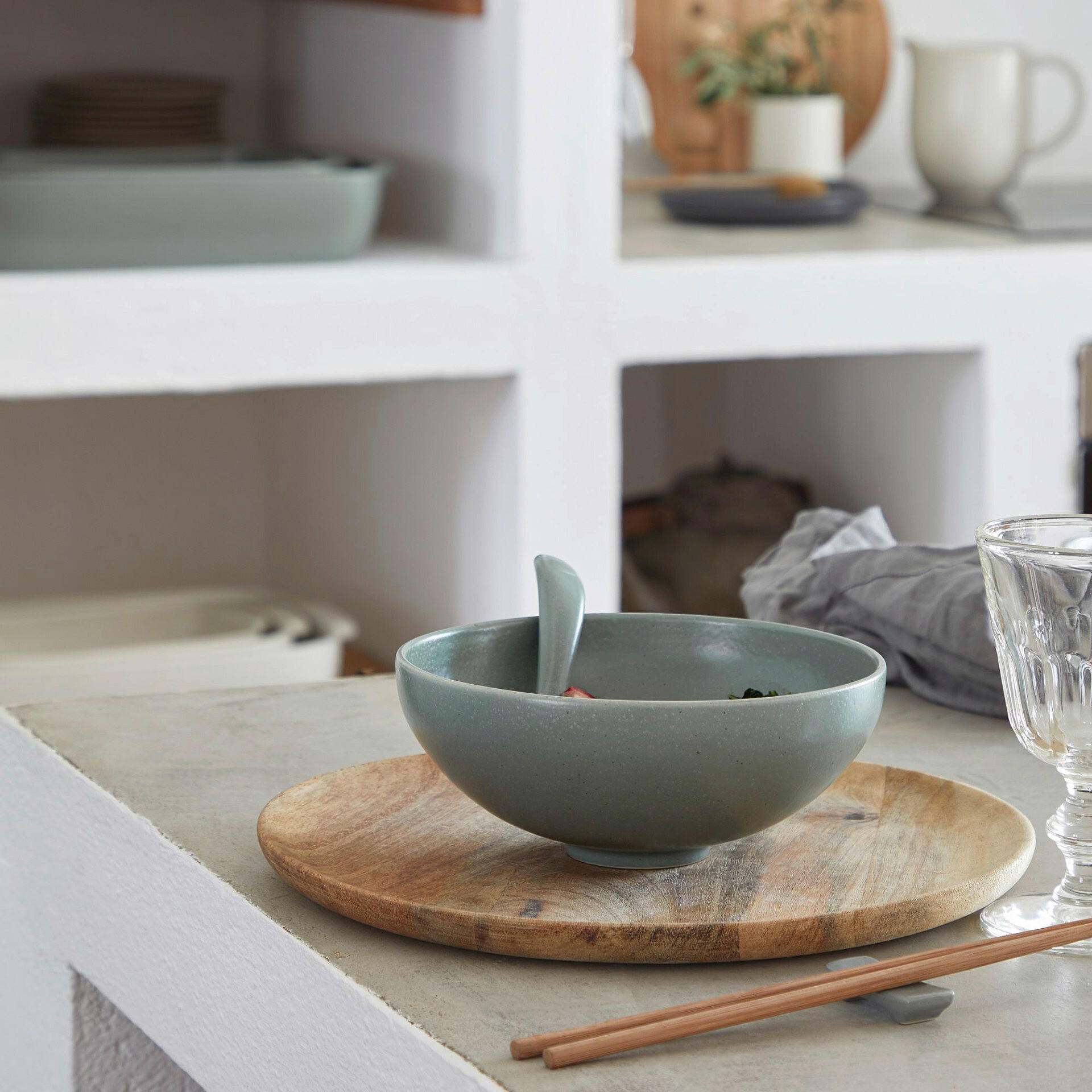 SCHÜSSELSET PACIFICA 3-teilig - Salbeigrün, Basics, Keramik (19/8,2cm) - Costa Nova