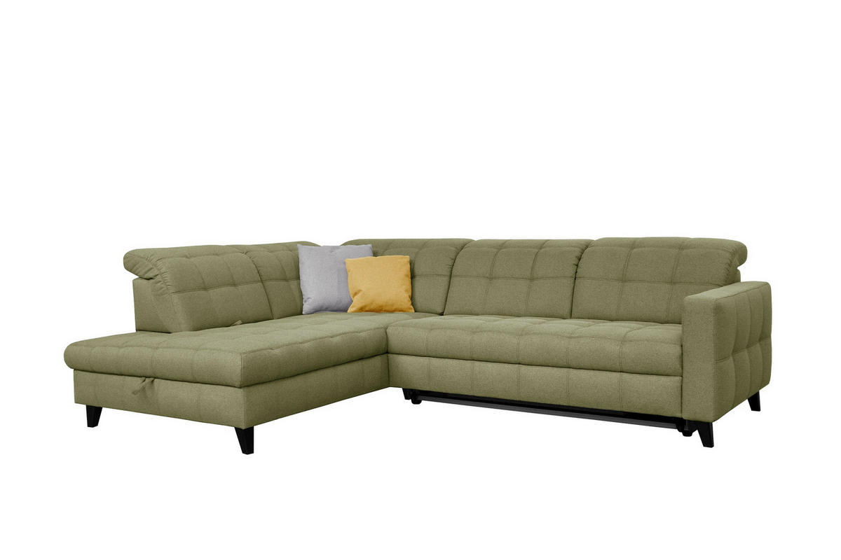 SAROKKANAPÉ textil zöld  - fekete/zöld, Design, textil/fa (216/297cm) - Xora