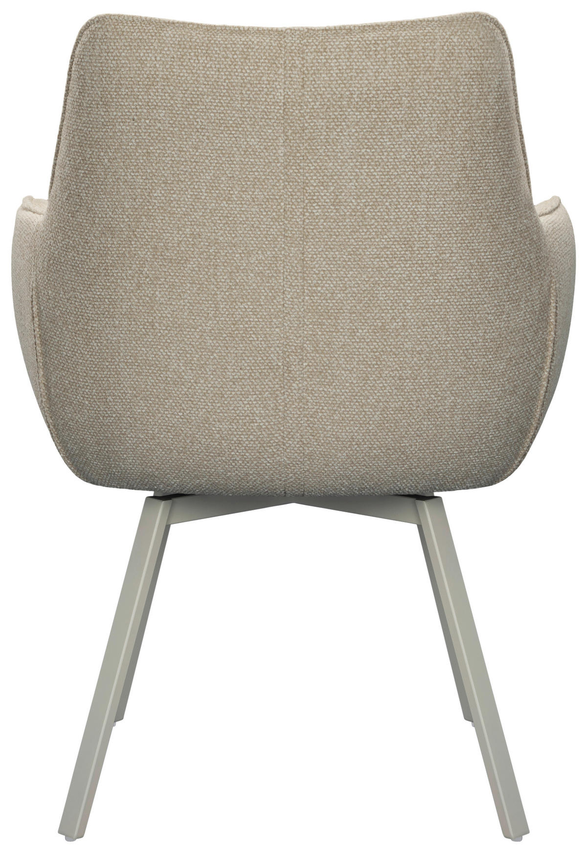 ARMLEHNSTUHL  Sitzfläche 180° drehbar, automatische Rückholfunktion Mikrofaser  Beige  - Beige, Design, Textil/Metall (64/88/63cm) - Milino