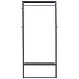 GARDEROBE  in 80/182/30 cm  - Schwarz, Design, Metall (80/182/30cm) - Xora