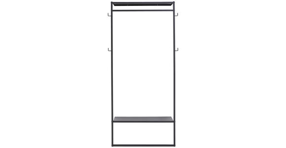 GARDEROBE  in 80/182/30 cm  - Schwarz, Design, Metall (80/182/30cm) - Xora