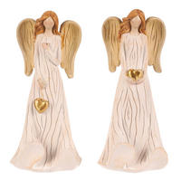 VÁNOČNÍ FIGURKA - béžová, Basics, plast (7/16/6cm)