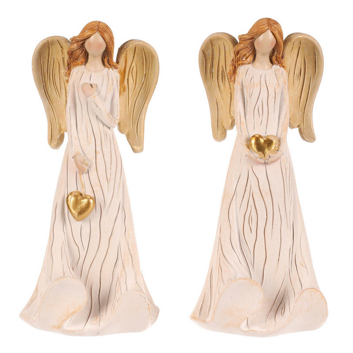 VÁNOČNÍ FIGURKA - béžová, Basics, plast (7/16/6cm)