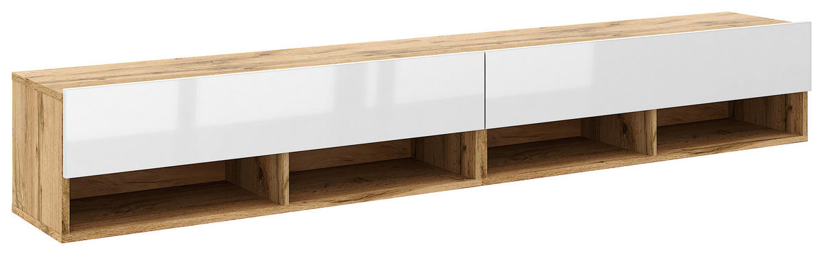 LOWBOARD DERBY  in 200/31,5/32,5 cm  - Eiche Wotan/Weiß, Design, Holzwerkstoff (200/31,5/32,5cm) - Livetastic