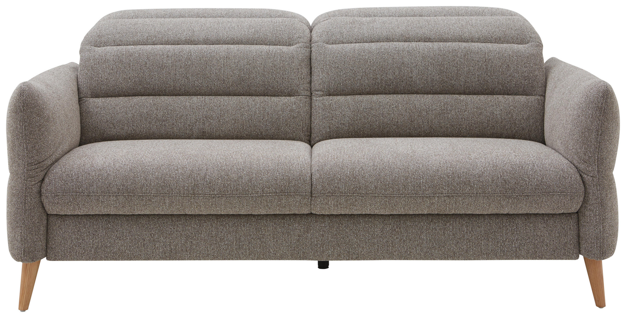 2-SITZER-SOFA in Webstoff Greige  - Eiche Bianco/Greige, Design, Holz/Textil (192-220/85-106/98-112cm) - Dieter Knoll