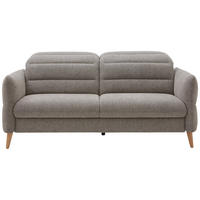 2-SITZER-SOFA in Webstoff Greige  - Eiche Bianco/Greige, Design, Holz/Textil (192-220/85-106/98-112cm) - Dieter Knoll