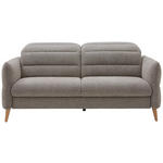2-SITZER-SOFA in Webstoff Greige  - Eiche Bianco/Greige, Design, Holz/Textil (192-220/85-106/98-112cm) - Dieter Knoll