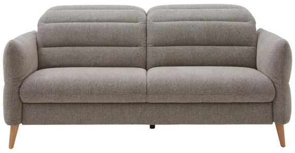 2-SITZER-SOFA Webstoff Greige  - Eiche Bianco/Greige, Design, Holz/Textil (192-220/85-106/98-112cm) - Dieter Knoll
