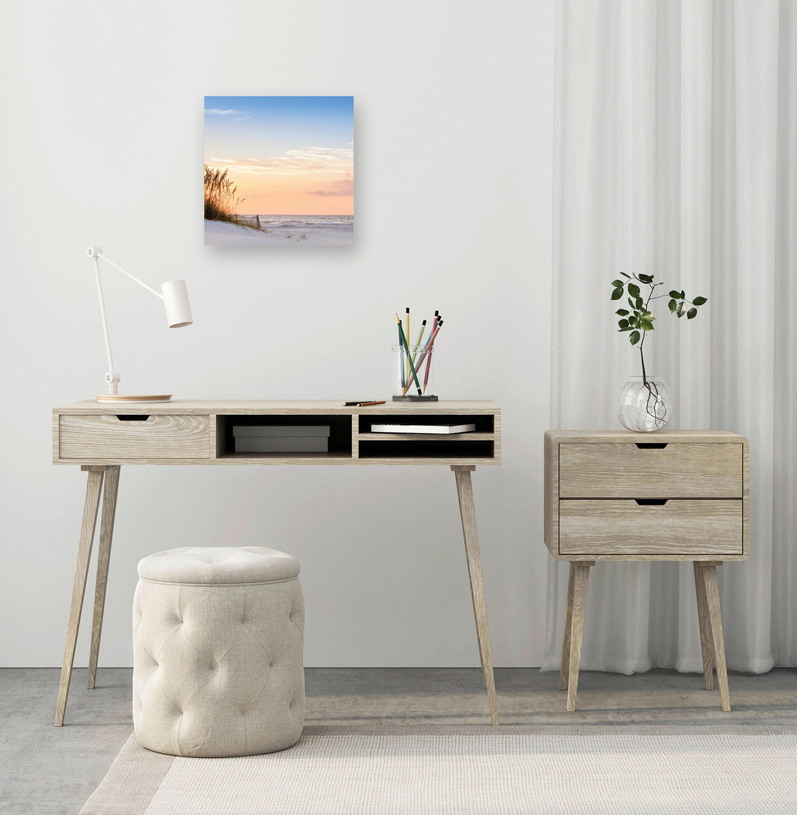 LEINWANDBILD Strand & Meer 30/30 cm  - Multicolor, LIFESTYLE, Holz/Papier (30/30cm) - Euroart