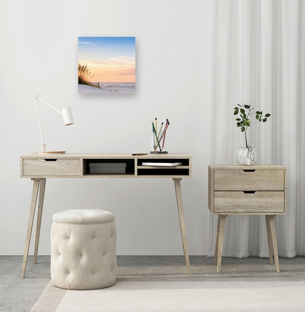 LEINWANDBILD Strand & Meer 30/30 cm  - Multicolor, LIFESTYLE, Holz/Papier (30/30cm) - Euroart
