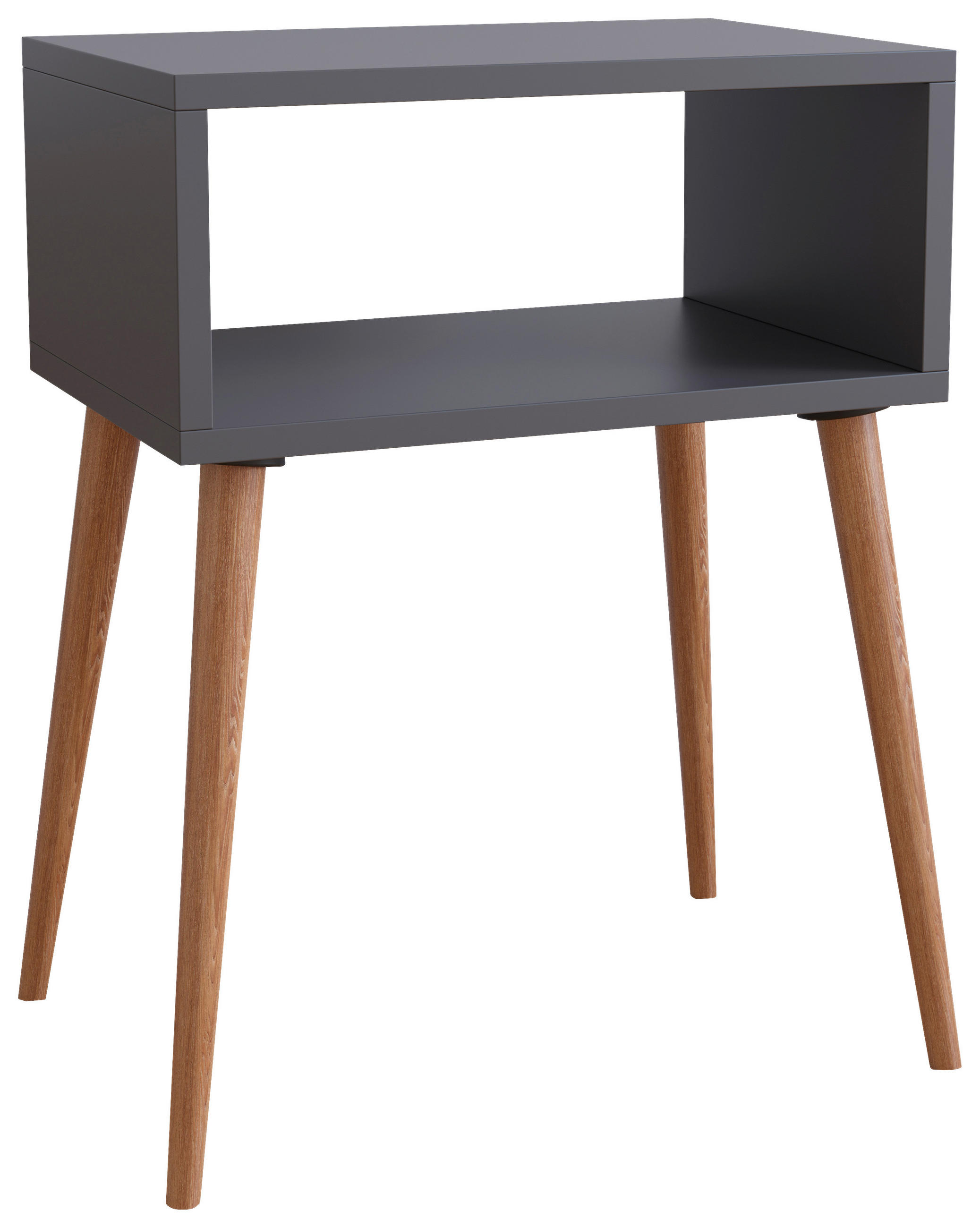 NATTDUKSBORD i antracit, honungsek  - honungsek/antracit, Modern, trämaterial (44,5/60/30cm) - MID.YOU