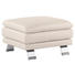 Ecksofa Echtleder Rücken echt - Creme/Alufarben, KONVENTIONELL, Leder/Metall (246/220cm) - Celina Home