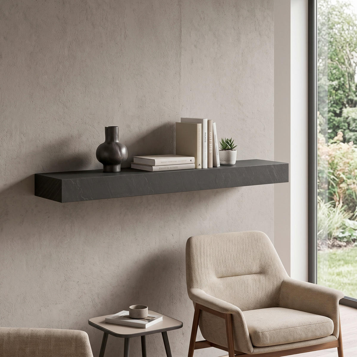 WANDREGAL 120/10/20 cm  - Anthrazit, Lifestyle, Holz/Holzwerkstoff (120/10/20cm) - MID.YOU