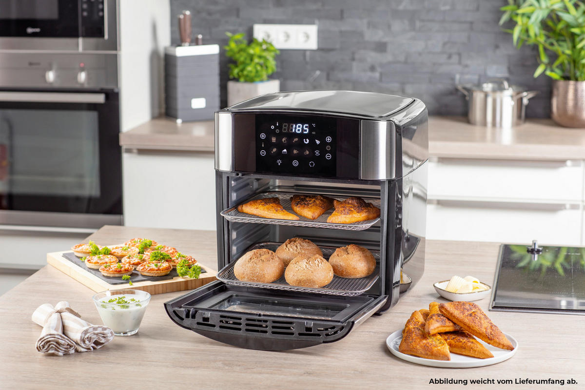 HEISSLUFTFRITTEUSE 15 L  - Edelstahlfarben/Schwarz, Basics, Kunststoff/Metall (34/35/37.5cm) - CHEF CUISINE