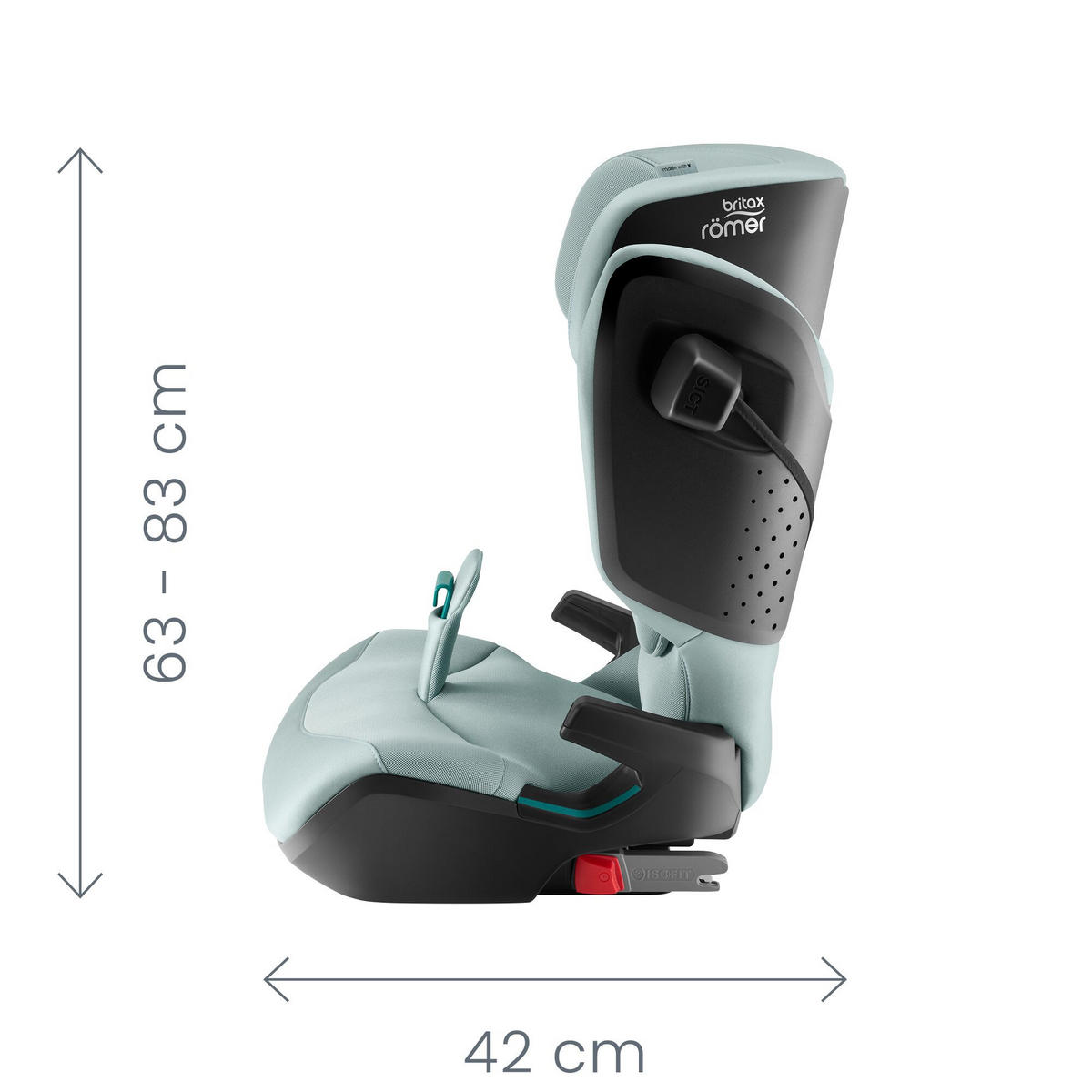 KINDERAUTOSITZ Kidfix Pro  - Pastellblau, Basics, Kunststoff/Textil (48/83/42cm) - Britax Römer