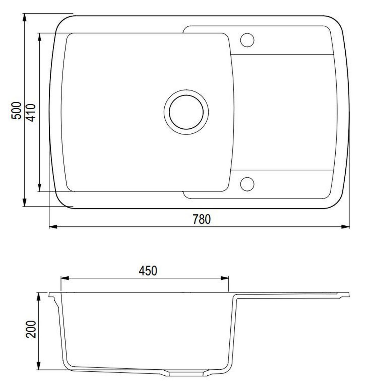 SUDOPER   78/50/20 cm         - crna, Design, kamen (78/50/20cm)