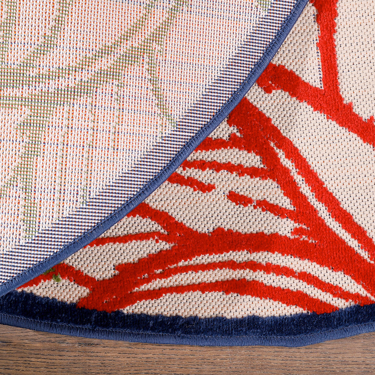 TEPIH ZA UNUTAR./VANJ. UPORAB  120 cm  višebojno, bijela  Floral  - bijela/višebojno, Lifestyle, tekstil/plastika (120cm)