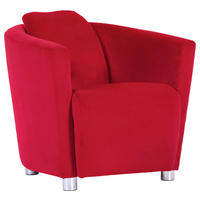 COCKTAILSESSEL - Chromfarben/Rot, Design, Holzwerkstoff/Textil (72/72/85cm)