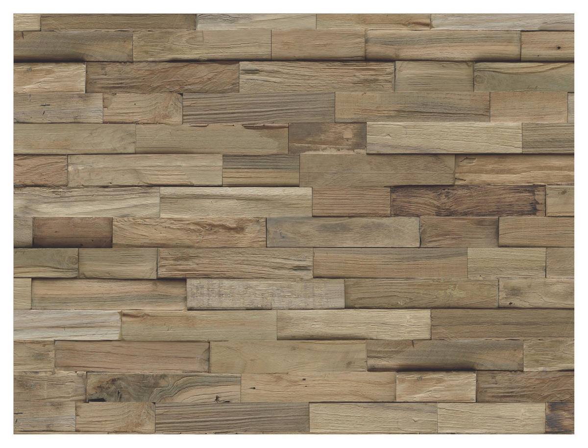 WANDVERKLEIDUNG - Braun, Basics, Holz (50/20/2cm)