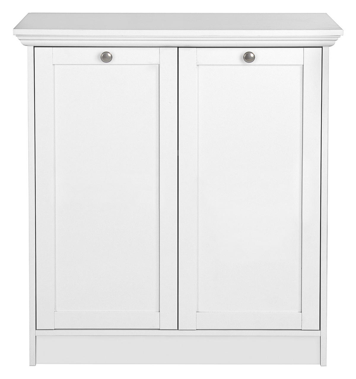 KOMODA, bílá, 80/90/35 cm - bílá/barvy stříbra, Lifestyle, kov/kompozitní dřevo (80/90/35cm) - Carryhome