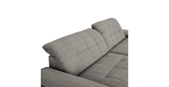 ECKSOFA in Webstoff Grau  - Schwarz/Grau, Design, Textil/Metall (265/180cm) - Carryhome