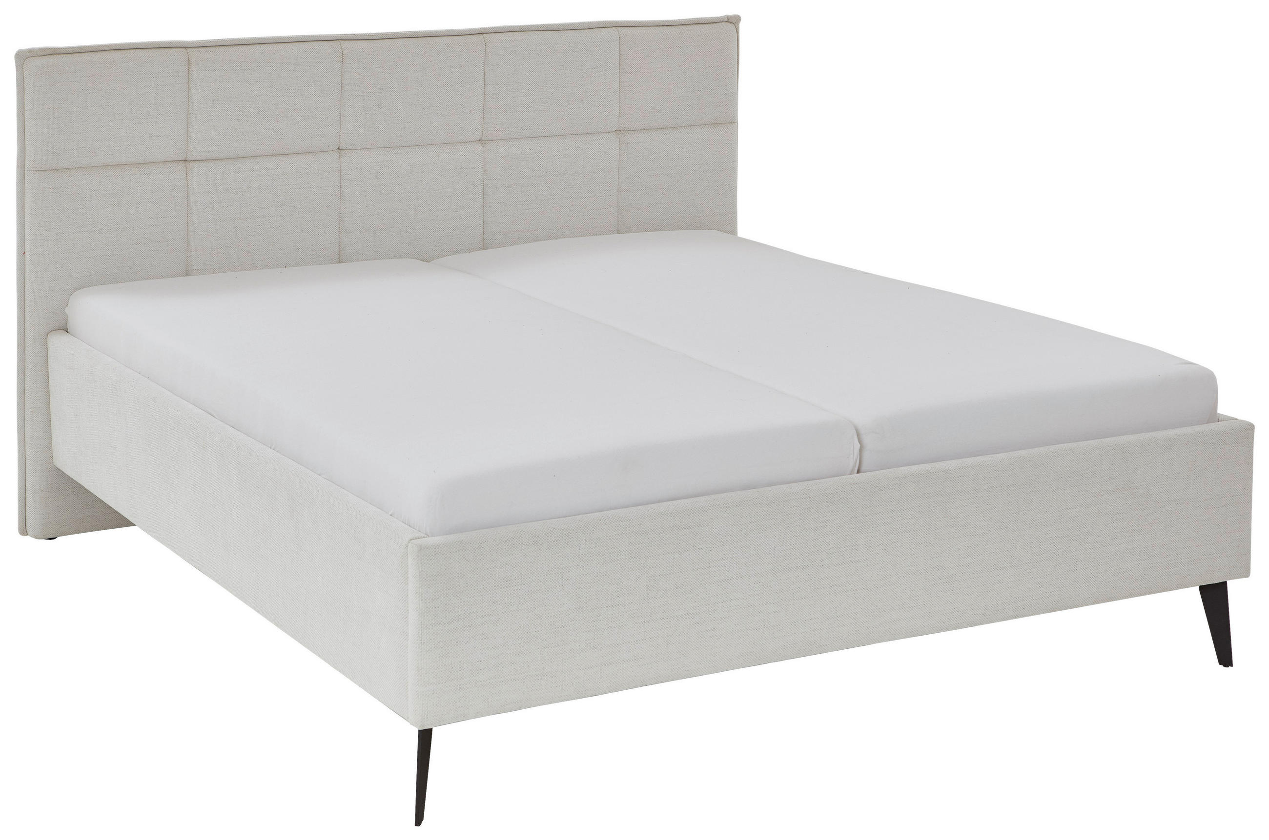 POLSTERBETT 180/200 cm,  in Beige, Lattenrost, Bettkasten,  - Birkefarben/Beige, Design, Holz/Textil (180/200cm) - Xora