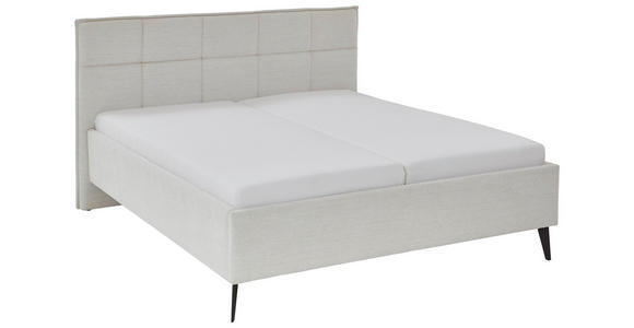 POLSTERBETT Beige 160/200 cm  - Beige/Schwarz, Design, Textil/Metall (160/200cm) - Xora