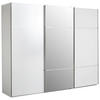 SCHWEBETÜRENSCHRANK in Weiss  - Chromfarben/Weiss, Konventionell, Glas/Holzwerkstoff (271/223/68cm) - Novel