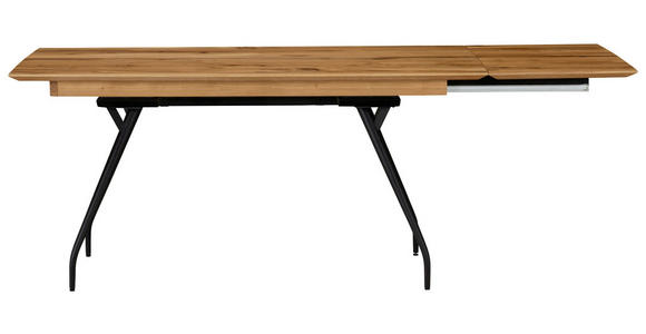 AUSZIEHTISCH Schwarz, Eichefarben rechteckig ausziehbar, in verschiedenen Größen erhältlich - Eichefarben/Schwarz, Design, Holz/Holzwerkstoff (160(210)/90/76cm) - Moderano