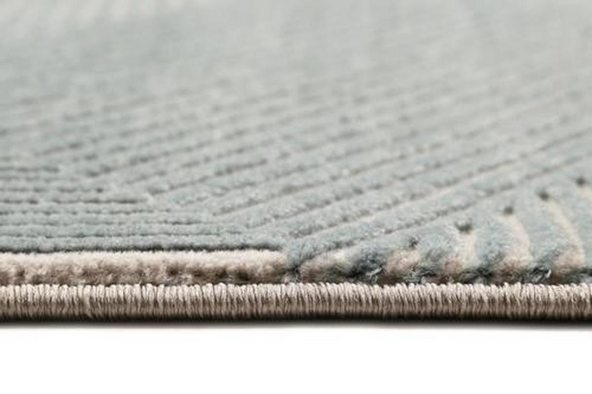 WEBTEPPICH 133/200 cm Velvet Groove Grau, Türkis  - Türkis/Grau, KONVENTIONELL, Textil (133/200cm) - Esprit