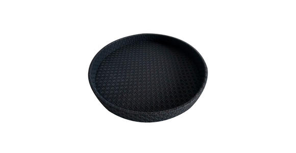 DEKOTABLETT 36,5/3,5 cm - Schwarz, Design, Leder/Holzwerkstoff (36,5/3,5cm) - Ambia Home