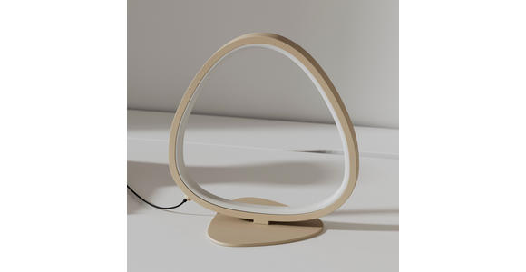 LED-TISCHLEUCHTE Acrux 22,6/14/23 cm  - Sandfarben, Design, Kunststoff/Metall (22,6/14/23cm) - Novel
