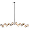 HÄNGELEUCHTE SCALA BALLS 150/140/27 cm   - Schwarz/Grau, Design, Glas/Metall (150/140/27cm) - Kare-Design