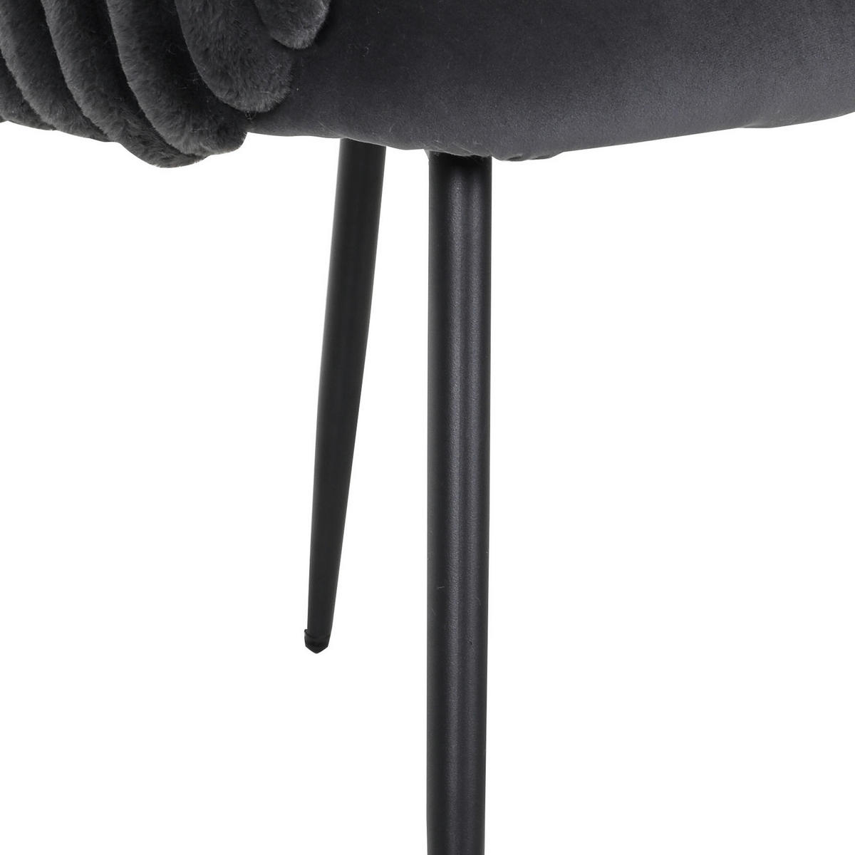 STOL MED ARMSTÖD sammet, plysch  - svart, Design, metall/textil (63/83/62cm) - Landscape