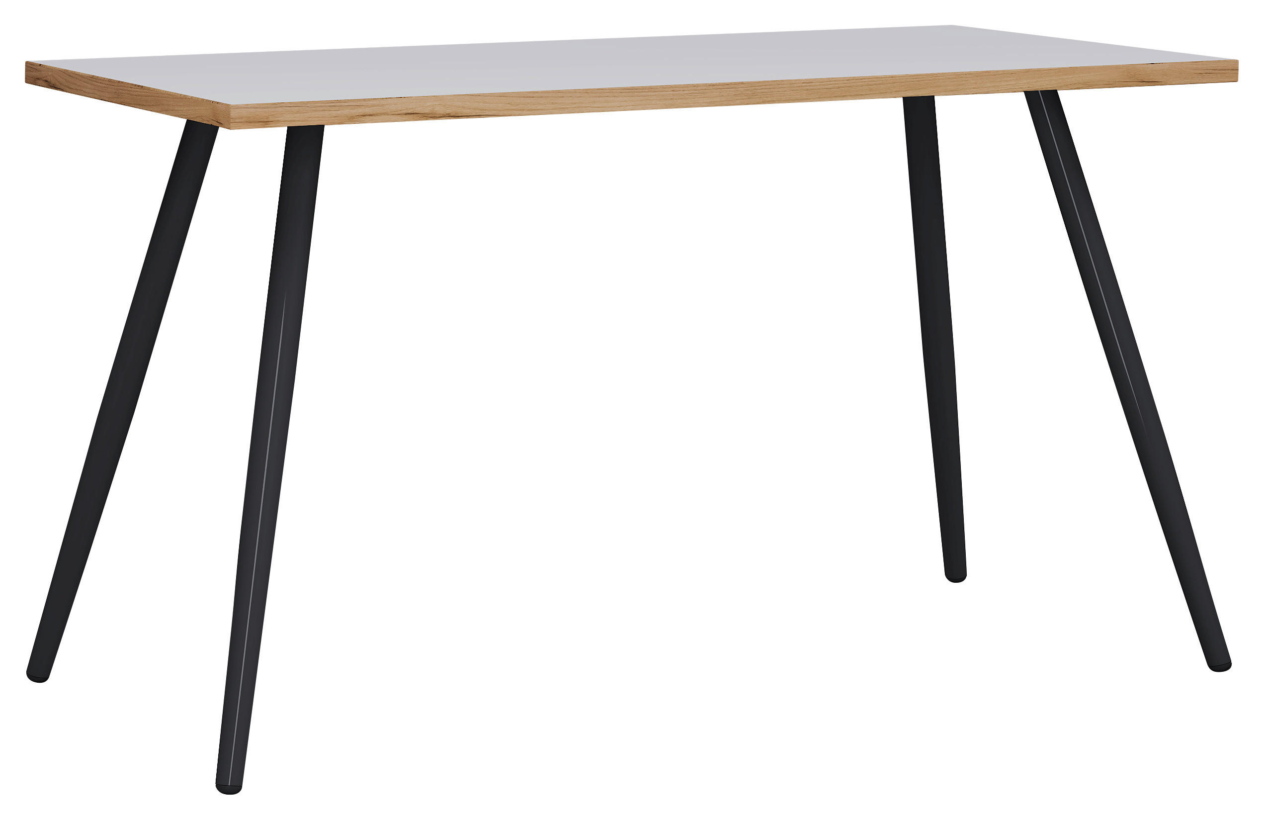 SCHREIBTISCH 110/80/70 cm  in Weiss, Honigeiche  - Honigeiche/Weiss, Design, Holzwerkstoff/Metall (110/80/70cm) - MID.YOU