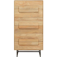 HIGHBOARD  in 60/121/44 cm  - Hellbraun/Schwarz, Design, Holz/Metall (60/121/44cm) - Kare-Design