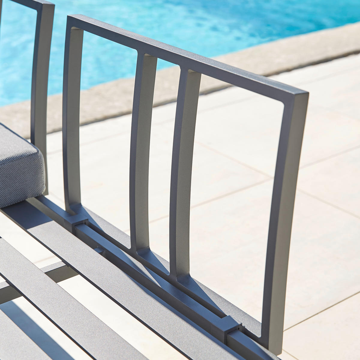 MOBILIER TERASĂ ȘI LOUNGE  285/210 cm   - gri închis/culoare lemn tec, Modern, plastic/metal (285/210cm) - Amatio
