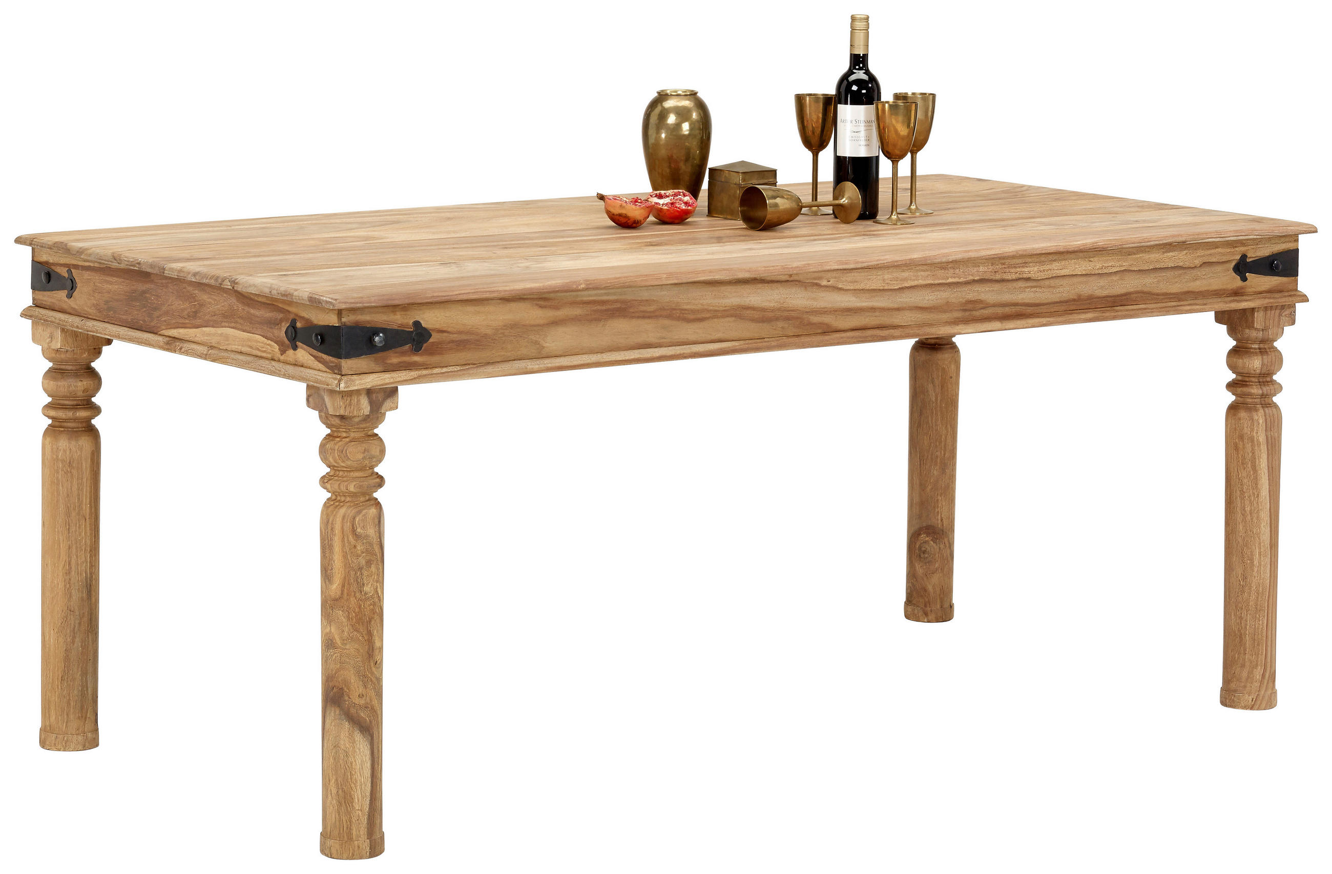 ESSTISCH 180/90/77 cm Echtholz  Holz rechteckig Naturfarben  - Naturfarben, ROMANTIK / LANDHAUS, Holz (180/90/77cm) - Livetastic