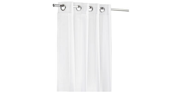ÖSENVORHANG transparent - Weiß, Basics, Textil (140/245cm) - Boxxx