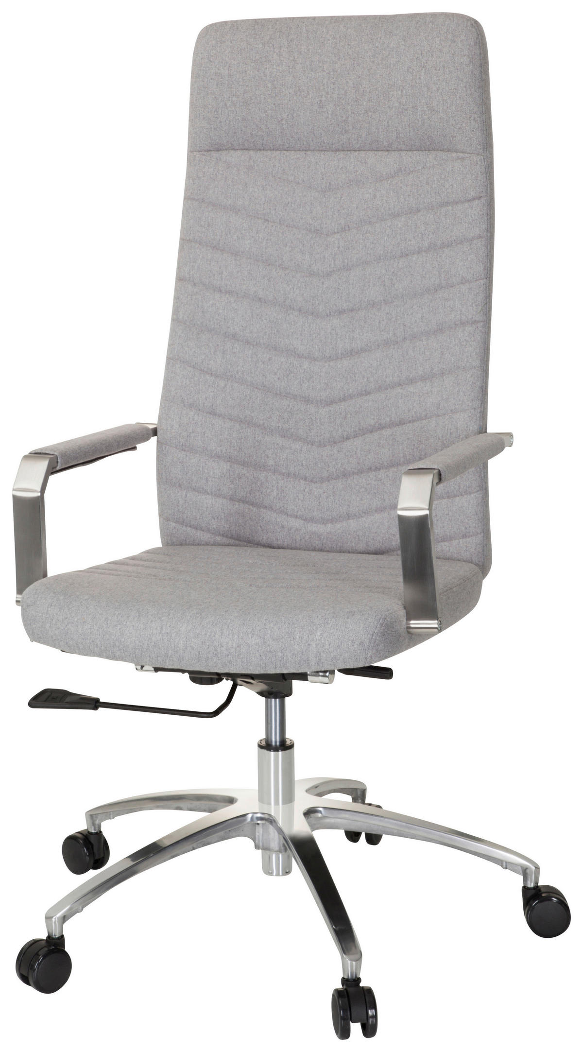 DREHSTUHL Flachgewebe Hellgrau  - Chromfarben/Hellgrau, MODERN, Kunststoff/Textil (56/131/67cm) - MID.YOU